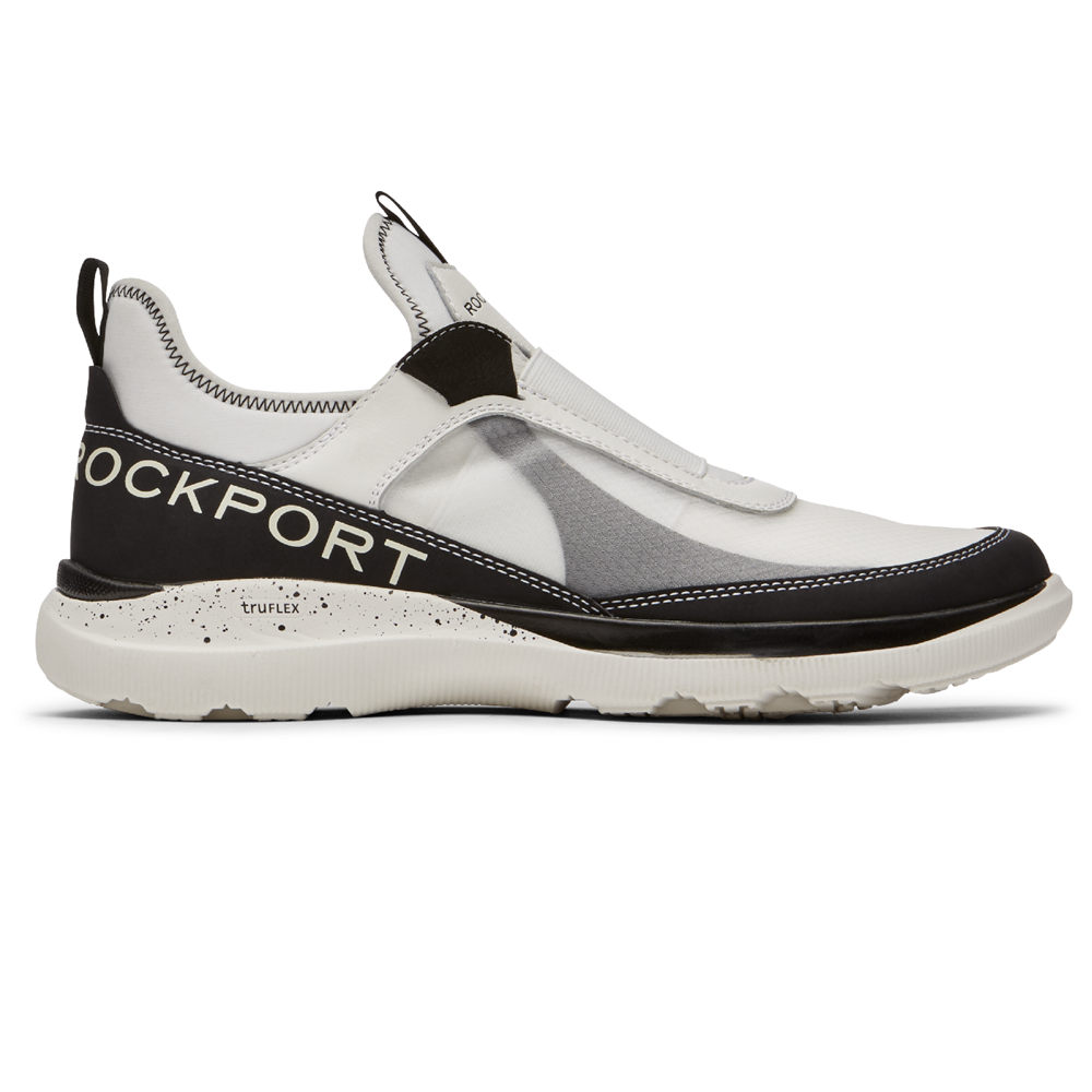 Rockport Mens Slip-On White/Black - truFLEX Hybrid Gore - UK 574-XDLCRM